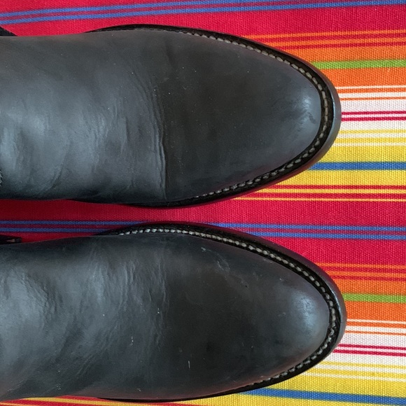 El Patron Leather Black Side Zip Boot Size 8B - Picture 3 of 9